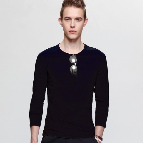 2021 brand new autumn men's long-sleeved t-shirt trimmed round-collar t-shirt for male solid color casual tshirt kg-207, White;black
2021 brand new autumn men's long-sleeved t-shirt trimmed round-collar t-shirt for male solid color casual tshirt kg-207, White;black