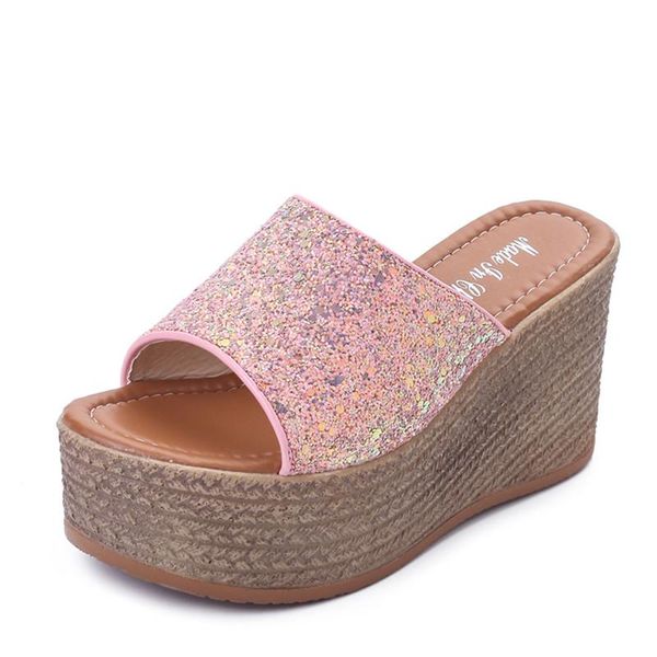 slippers summer pink wedge platform high heels women slipper ladies outside shoes basic clog flip flop sandals, Black
slippers summer pink wedge platform high heels women slipper ladies outside shoes basic clog flip flop sandals, Black