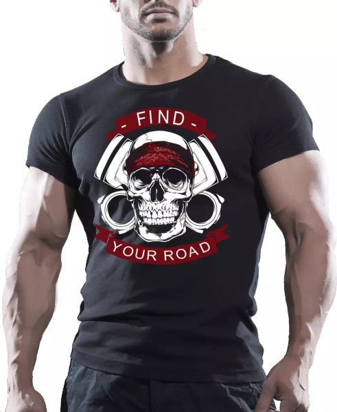 Find Your Road Vintage Biker T-shirt Motorcycle Motors Spirit t shirt tee, White;black
Find Your Road Vintage Biker T-shirt Motorcycle Motors Spirit t shirt tee, White;black
