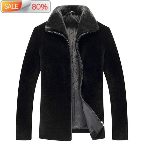 men's leather & faux winter jacket 100% wool real mink collar coat men sheep shearing fur coats 35 nd733, Black
men's leather & faux winter jacket 100% wool real mink collar coat men sheep shearing fur coats 35 nd733, Black