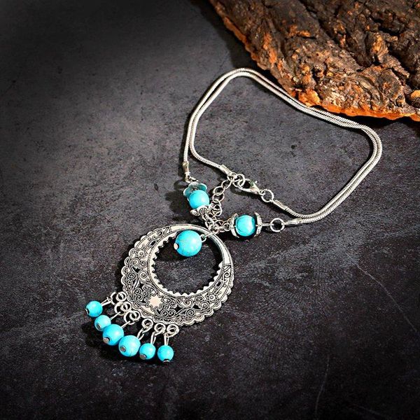 pendant necklaces nice flower ethnic fashion tribal chain statement for women hollow shape jewelry, Silver
pendant necklaces nice flower ethnic fashion tribal chain statement for women hollow shape jewelry, Silver