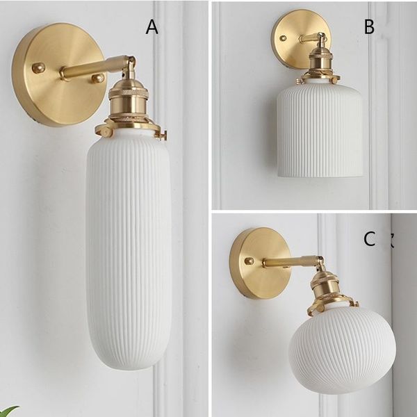 led wall lamp nordic simplified brass bedroom bedside aisle wandlamp retro translucent ceramics bathroom light clocks
led wall lamp nordic simplified brass bedroom bedside aisle wandlamp retro translucent ceramics bathroom light clocks