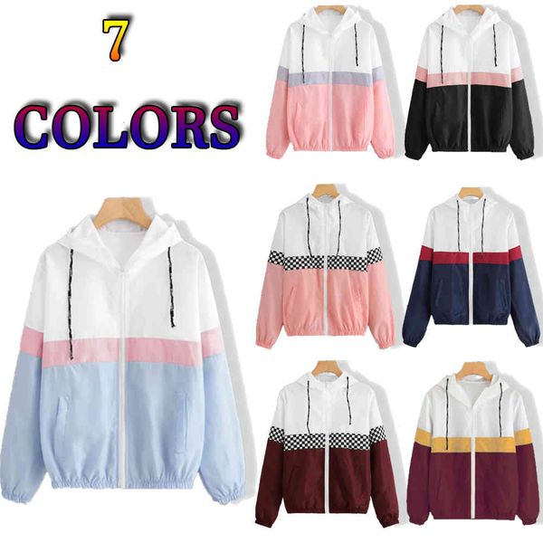 women's hoodies & sweatshirts women jackets windbreaker zipper hoodies patchwork thin coat fashion casual outerwear street spring, Black
women's hoodies & sweatshirts women jackets windbreaker zipper hoodies patchwork thin coat fashion casual outerwear street spring, Black