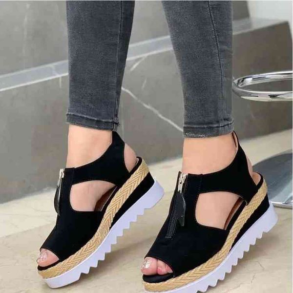 sandals women's summer slippers solid-colored open-toed casual ladies'flats anti-slip zipper vintage women's shoes fashion ch, Black
sandals women's summer slippers solid-colored open-toed casual ladies'flats anti-slip zipper vintage women's shoes fashion ch, Black