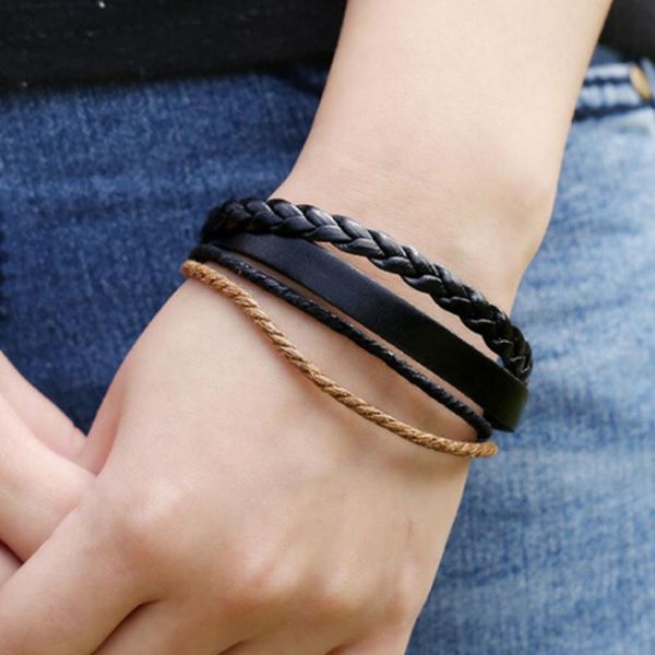 retro rope adjustable men multilevel bracelets hand woven bracelet for women braided jewelry charm, Golden;silver
retro rope adjustable men multilevel bracelets hand woven bracelet for women braided jewelry charm, Golden;silver