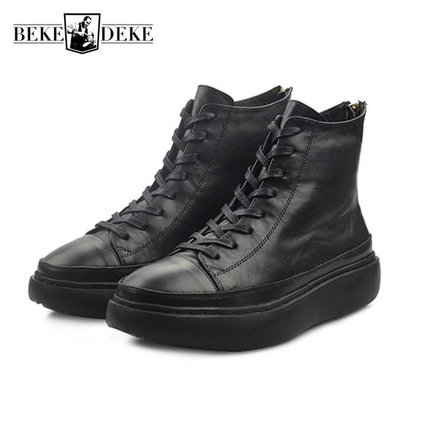 boots 2021 high mens platform shoes zip genuine leather med heels hip hop lace up punk trainers bikers ankle boot, Black
boots 2021 high mens platform shoes zip genuine leather med heels hip hop lace up punk trainers bikers ankle boot, Black