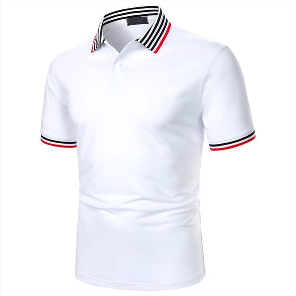 summer shirts solidcolor daily casual mens polos shirt striped print short sleeve and turn down collar, White;black
summer shirts solidcolor daily casual mens polos shirt striped print short sleeve and turn down collar, White;black