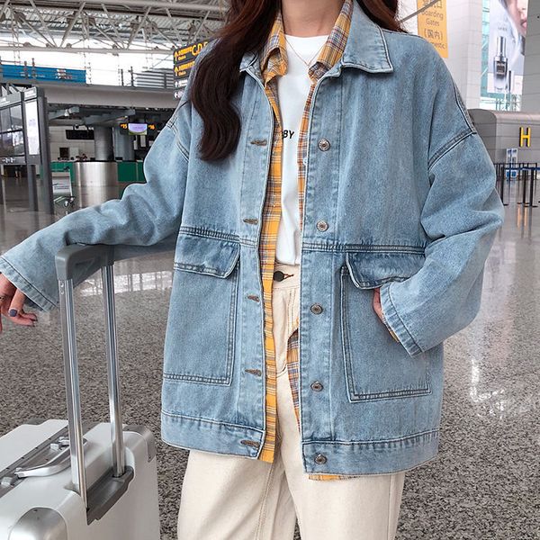 luxury brand coats 2021 autumn korean loose denim jacket women's cardigan long sleeve denim jacket student female, Black
luxury brand coats 2021 autumn korean loose denim jacket women's cardigan long sleeve denim jacket student female, Black