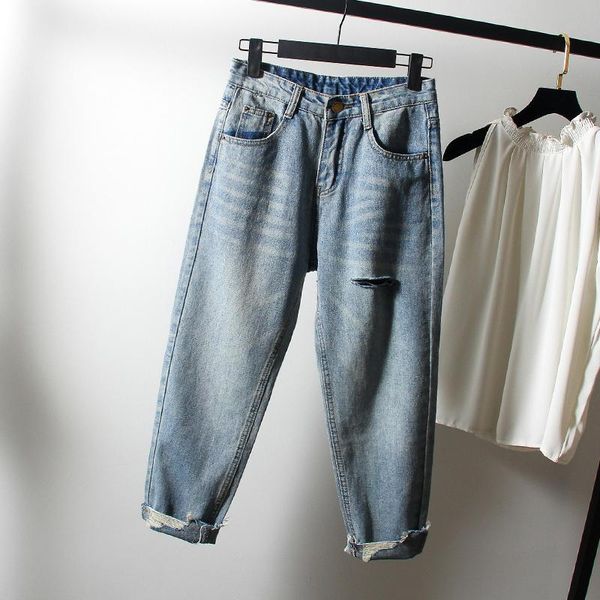 women's jeans large size women clothes loose high waist boyfriend female streetwear hole wide leg denim pants mom 4xl q2604, Blue
women's jeans large size women clothes loose high waist boyfriend female streetwear hole wide leg denim pants mom 4xl q2604, Blue
