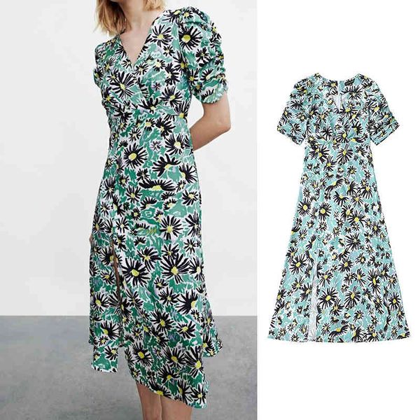 casual dresses 2021 new fashion flower print v-neck short sleeve pleated decorative women's clothing slim receive waist banque 6gc, Black;gray
casual dresses 2021 new fashion flower print v-neck short sleeve pleated decorative women's clothing slim receive waist banque 6gc, Black;gray