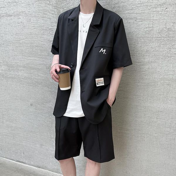 men's casual suit jacket and shorts thin short-sleeved knee-length summer wear suits & blazers, White;black
men's casual suit jacket and shorts thin short-sleeved knee-length summer wear suits & blazers, White;black