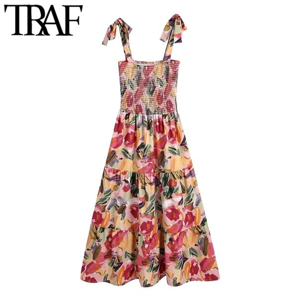 women fashion with smocking graffiti print midi dress vintage backless bow tied straps female dresses vestidos 210507, Black;gray
women fashion with smocking graffiti print midi dress vintage backless bow tied straps female dresses vestidos 210507, Black;gray