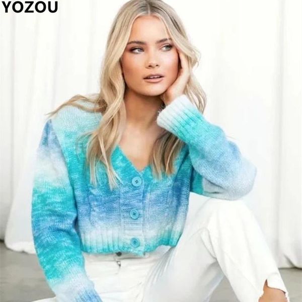 women's knits & tees fall cardigan for women blue single breasted v-neck button streetwear tie dye gradient cute sweater cropped elegan, White
women's knits & tees fall cardigan for women blue single breasted v-neck button streetwear tie dye gradient cute sweater cropped elegan, White