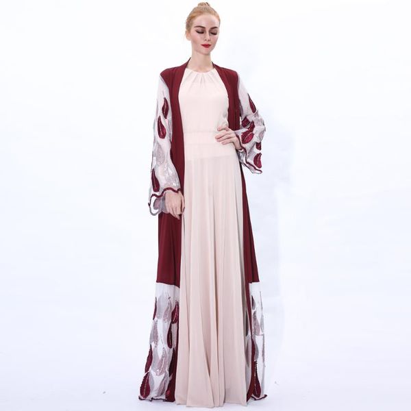 summer spring women ankle length part-transparent lace hem dubai turkey muslim hijab open front red long abaya dress kimono casual dresses, Black;gray
summer spring women ankle length part-transparent lace hem dubai turkey muslim hijab open front red long abaya dress kimono casual dresses, Black;gray