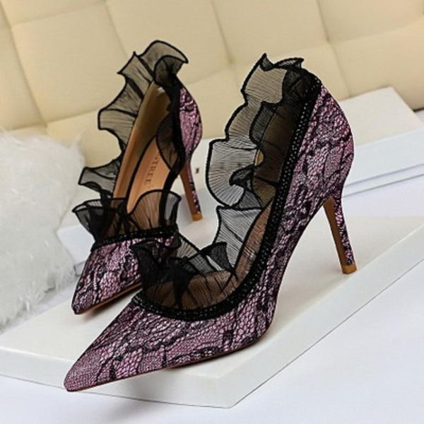 dress shoes spring and autumn ladies fashion high heels fine with rhinestones lace pointed women's shoes korean version r4ip, Black
dress shoes spring and autumn ladies fashion high heels fine with rhinestones lace pointed women's shoes korean version r4ip, Black