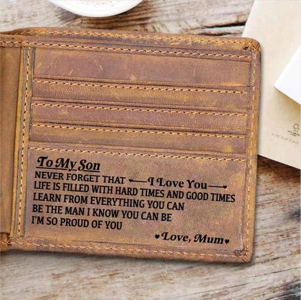 wallets to my son customized men vintage cow genuine leather wallet engraved personalized gifts for from mom and dad purse, Red;black
wallets to my son customized men vintage cow genuine leather wallet engraved personalized gifts for from mom and dad purse, Red;black