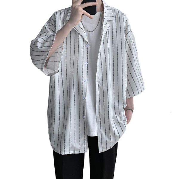 men's casual shirts summer striped shirt men korean fashion loose business dress streetwear short sleeve -5xl, White;black
men's casual shirts summer striped shirt men korean fashion loose business dress streetwear short sleeve -5xl, White;black