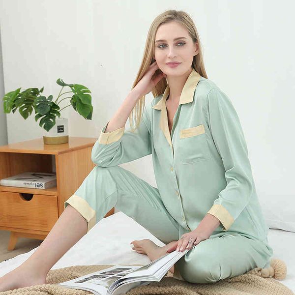 sleepwear faux silk sleepwear women pajamas set 2 pieces solid color spring autumn long-sleeved trousers large size homewear 7q2s my9v, Black;red
sleepwear faux silk sleepwear women pajamas set 2 pieces solid color spring autumn long-sleeved trousers large size homewear 7q2s my9v, Black;red