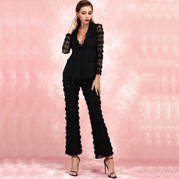 two piece dress wholesale 2021 ladies suits black long sleeve v-neck coat&trousers celebrity cocktail party set, White
two piece dress wholesale 2021 ladies suits black long sleeve v-neck coat&trousers celebrity cocktail party set, White