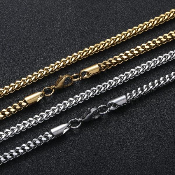 chains 3mm stainless steel european and american hip hop necklace front back pendant jewelry chain, Silver
chains 3mm stainless steel european and american hip hop necklace front back pendant jewelry chain, Silver