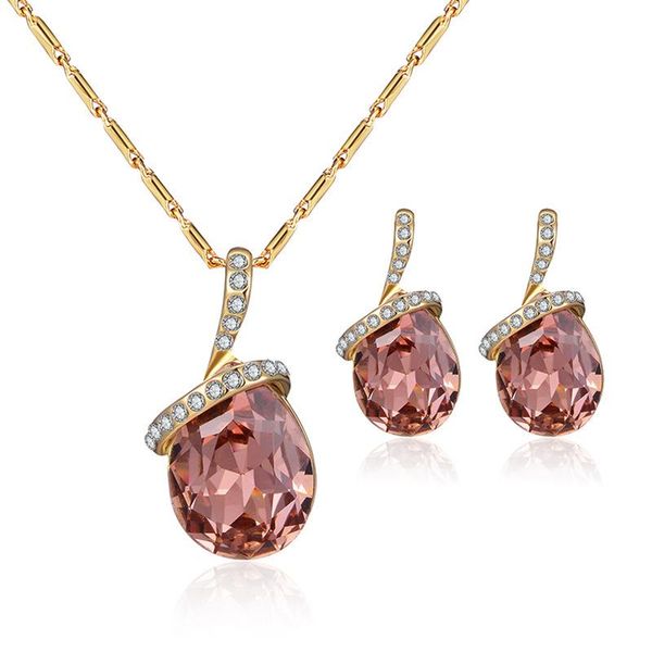 earrings & necklace dubai jewelry sets 2021 mosaic crystal water drop pendant necklace&drop set for women bride wedding jewellery, Silver
earrings & necklace dubai jewelry sets 2021 mosaic crystal water drop pendant necklace&drop set for women bride wedding jewellery, Silver