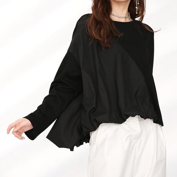 women's t-shirt black irregular - pleated knitted t-shirt, large size clothing, round neck, long sleeve, fashion, spring, autumn,, White
women's t-shirt black irregular - pleated knitted t-shirt, large size clothing, round neck, long sleeve, fashion, spring, autumn,, White