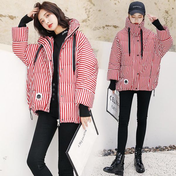 women's trench coats striped bread clothing winter korean fashion stand collar simple atmosphere loose down cotton clothes, Tan;black
women's trench coats striped bread clothing winter korean fashion stand collar simple atmosphere loose down cotton clothes, Tan;black