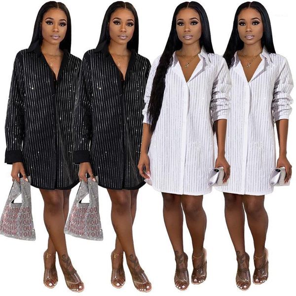 casual dresses fashion office blouse lady with sparkle diamonds 2021 long sleeves turn down collar christmas birthday party, Black;gray
casual dresses fashion office blouse lady with sparkle diamonds 2021 long sleeves turn down collar christmas birthday party, Black;gray