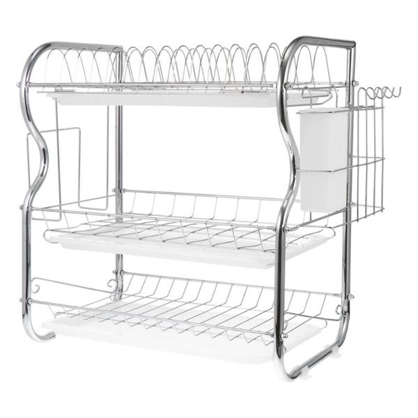 kitchen storage & organization 1pc dish rack drainer with drip tray drying utensil stand
kitchen storage & organization 1pc dish rack drainer with drip tray drying utensil stand