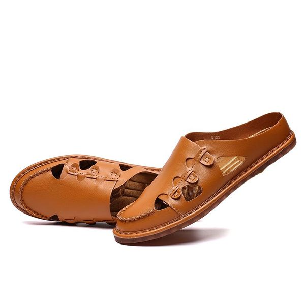 slippers valstone men shoes summer hollow leather flats outdoor fashion casual slides breathable beach sandals male flip flops, Black
slippers valstone men shoes summer hollow leather flats outdoor fashion casual slides breathable beach sandals male flip flops, Black
