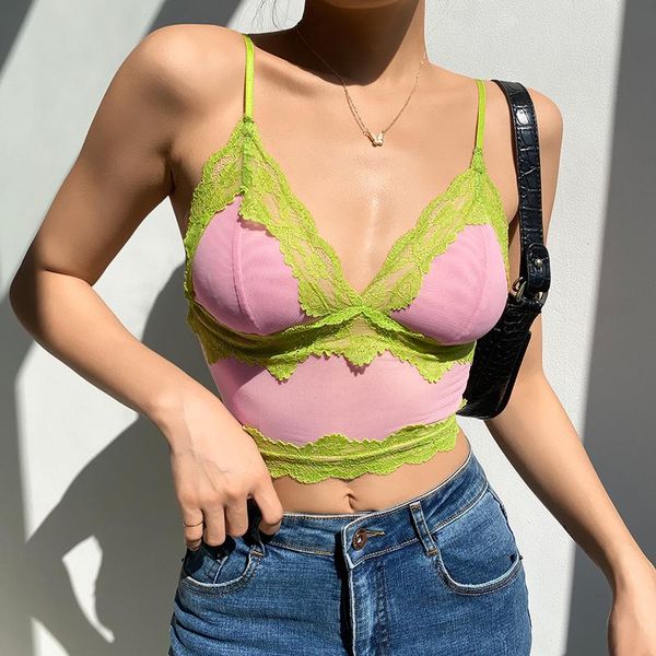 women's tanks & camis streetwear summer lace mesh cami women v neck patchwork y2k crop tees ladies sleeveless spaghetti strap, White
women's tanks & camis streetwear summer lace mesh cami women v neck patchwork y2k crop tees ladies sleeveless spaghetti strap, White