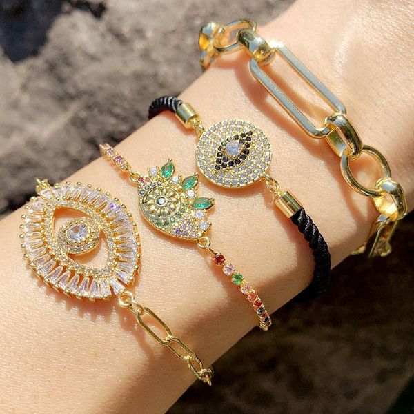 bangle greek evil eye bracelets for women gold curb link chain round turkish charm bracelet cz cubic zirconia jewelry gifts brtc68, Black
bangle greek evil eye bracelets for women gold curb link chain round turkish charm bracelet cz cubic zirconia jewelry gifts brtc68, Black