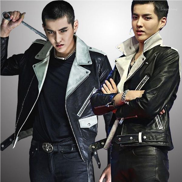 men's fur & faux 2021 winter fashion motorcycle leather clothing slim black and white color block decoration jacket costumes
men's fur & faux 2021 winter fashion motorcycle leather clothing slim black and white color block decoration jacket costumes