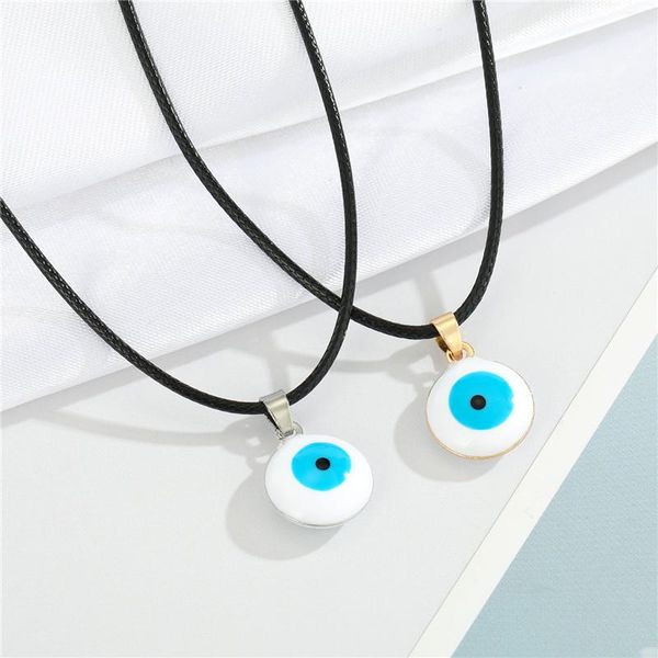 pendant necklaces 1pc round evil eye black chain necklace for women men punk vintage white turkish choker jewelry n166, Silver
pendant necklaces 1pc round evil eye black chain necklace for women men punk vintage white turkish choker jewelry n166, Silver