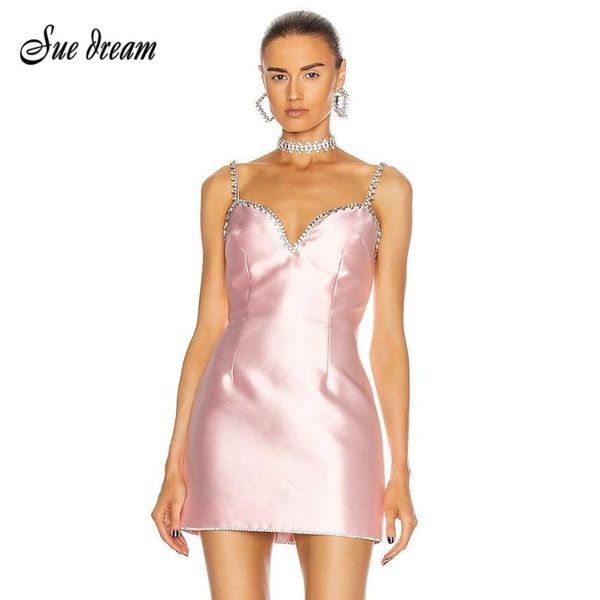 summer women's v-neck spaghetti straps diamond pink mini dress elegant celebrity club party vestido casual dresses, Black;gray
summer women's v-neck spaghetti straps diamond pink mini dress elegant celebrity club party vestido casual dresses, Black;gray