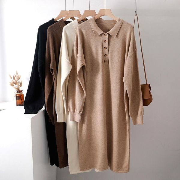 turndown collar oversize thick long sweater dress women autumn winter straight female casual loose maxi knit dressess, Black;gray
turndown collar oversize thick long sweater dress women autumn winter straight female casual loose maxi knit dressess, Black;gray