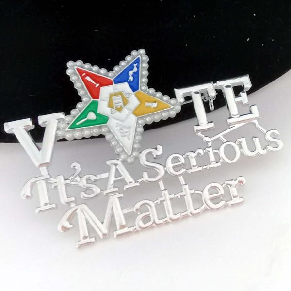 pins, brooches the order of eastern star oes vote pin it's a serious matter brooch lapel jewelry, Gray
pins, brooches the order of eastern star oes vote pin it's a serious matter brooch lapel jewelry, Gray