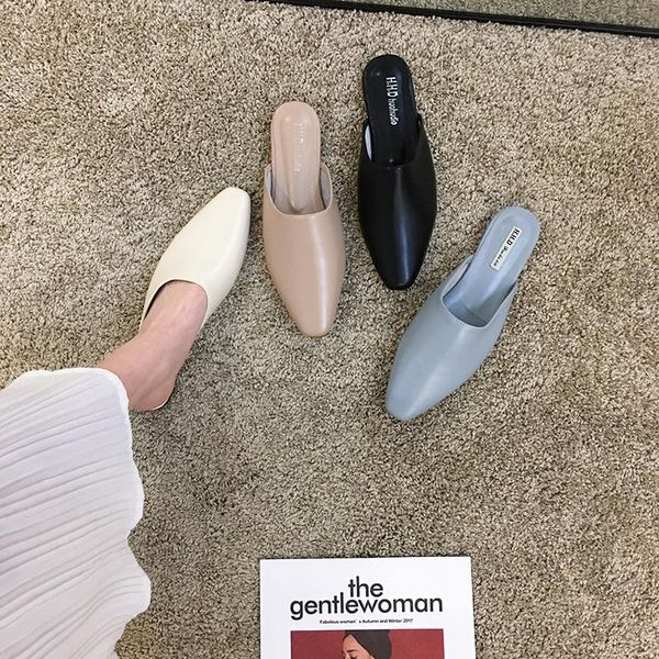 slippers solid square toe flats mules shoes woman soft leather comfy casual brief femme all match slides leisure flip flops 2021, Black
slippers solid square toe flats mules shoes woman soft leather comfy casual brief femme all match slides leisure flip flops 2021, Black