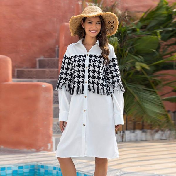 regarder elegant women long sleeve turndown neck patchwork knee length dress houndstooth button tassel party sukienka#g3 casual dresses, Black;gray
regarder elegant women long sleeve turndown neck patchwork knee length dress houndstooth button tassel party sukienka#g3 casual dresses, Black;gray