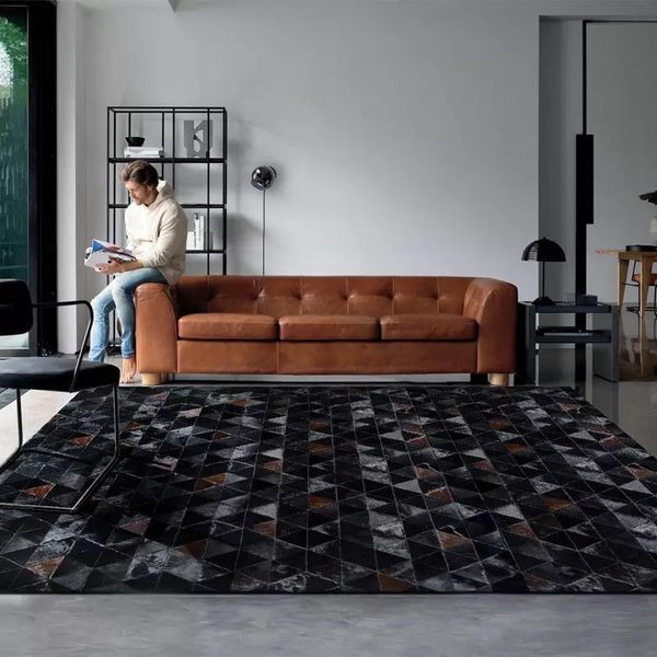 dark brown cowhide rug natural cow fur pad real leather carpet modern triangle style carpets
dark brown cowhide rug natural cow fur pad real leather carpet modern triangle style carpets