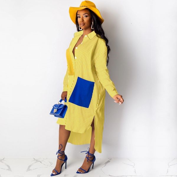 dresses spring autumn women yellow stripe shirt dressbutton up side slit maxi dress causal long sleeve loose plus size, Black;gray
dresses spring autumn women yellow stripe shirt dressbutton up side slit maxi dress causal long sleeve loose plus size, Black;gray