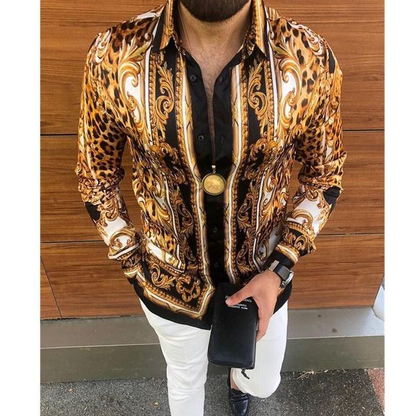 men's casual shirts 2021 fashion mens baroque digital printing skulls royal designer dress fancy slim club style, White;black
men's casual shirts 2021 fashion mens baroque digital printing skulls royal designer dress fancy slim club style, White;black
