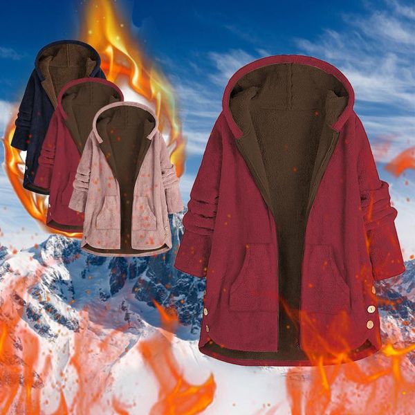 Women's Jackets Autumn And Winter Pocket Coat 2021 Cotton Padded Jacket Leisure Plush Medium Length Hooded Coats, Black;brown
Women's Jackets Autumn And Winter Pocket Coat 2021 Cotton Padded Jacket Leisure Plush Medium Length Hooded Coats, Black;brown