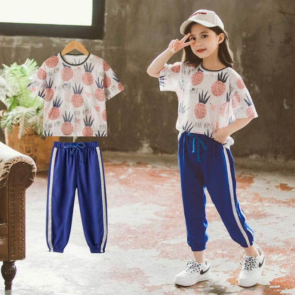 girls summer clothes tshirt + pants teenage sport clothing letter big patchwork childrens 210528, White
girls summer clothes tshirt + pants teenage sport clothing letter big patchwork childrens 210528, White