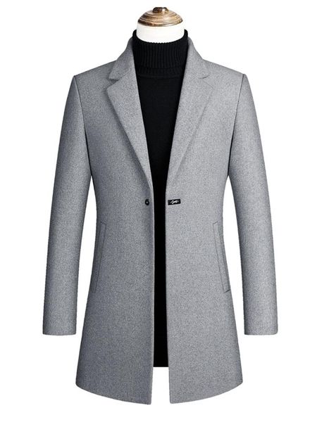 men's wool & blends winter leisure quilted thickening suit collar single row a grain of buckle overcoat woolen cloth dust coat, 2021, Black
men's wool & blends winter leisure quilted thickening suit collar single row a grain of buckle overcoat woolen cloth dust coat, 2021, Black