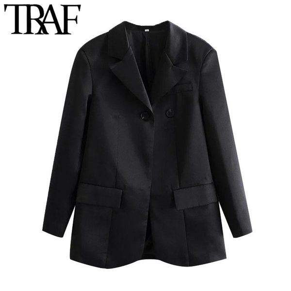 women fashion single button loose fitting blazers coat vintage long sleeve back vents female outerwear chic women's suits &, White;black
women fashion single button loose fitting blazers coat vintage long sleeve back vents female outerwear chic women's suits &, White;black