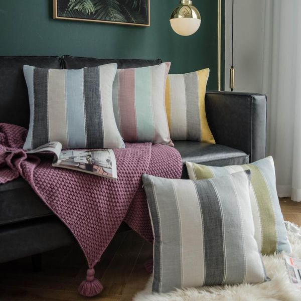 pillow case modern and simple yarn-dyed stripes multicolor sofa bedside cushion living room backrest chair car without core 45x45cm
pillow case modern and simple yarn-dyed stripes multicolor sofa bedside cushion living room backrest chair car without core 45x45cm