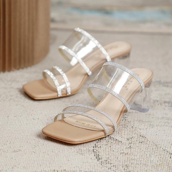 sandals summer thick women transparent crystal shoes casual slippers zapatillas mujer party dress, Black
sandals summer thick women transparent crystal shoes casual slippers zapatillas mujer party dress, Black