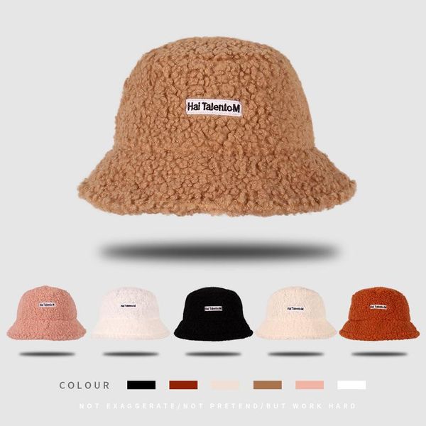 wide brim hats jtvovo 2021 winter women's bucket hat pure color lamb wool fisherman all match warm pot fashion accessories fedoras, Blue;gray
wide brim hats jtvovo 2021 winter women's bucket hat pure color lamb wool fisherman all match warm pot fashion accessories fedoras, Blue;gray