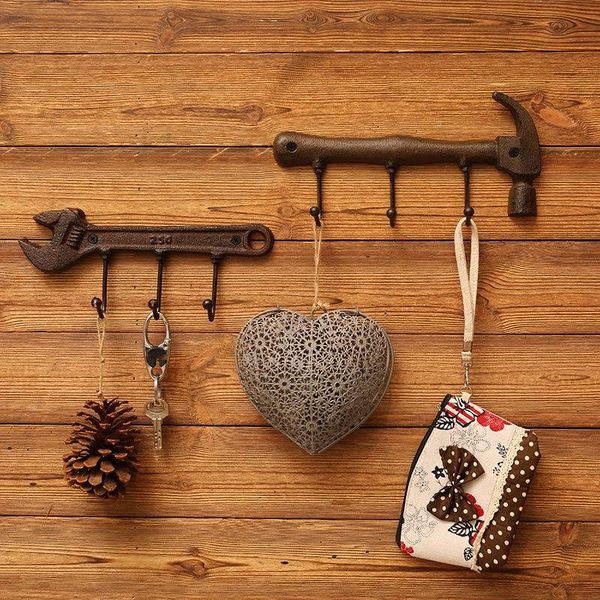 retro cast iron wall hooks home decoration metal hanger hammer wrench style mounted coat key hook towel rack & rails
retro cast iron wall hooks home decoration metal hanger hammer wrench style mounted coat key hook towel rack & rails
